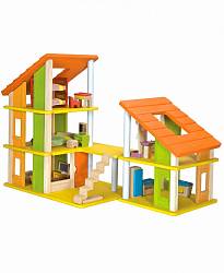 Кукольный домик - Шале с мебелью (Plan Toys, k7602) - миниатюра